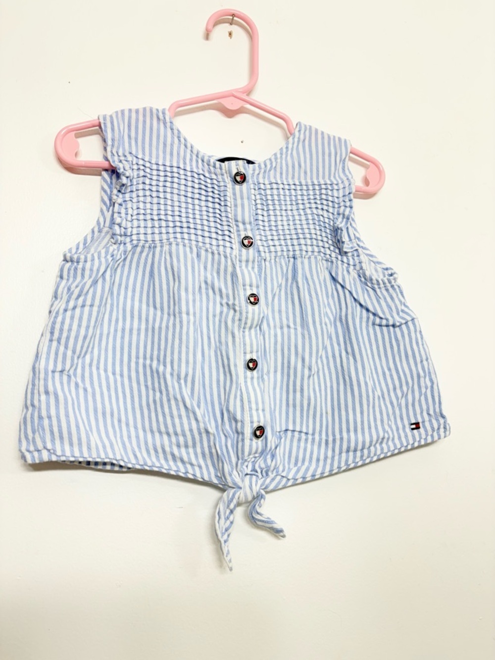 Tommy Hilfiger 4-5T Striped Tank Top - Button Front Summer Cute